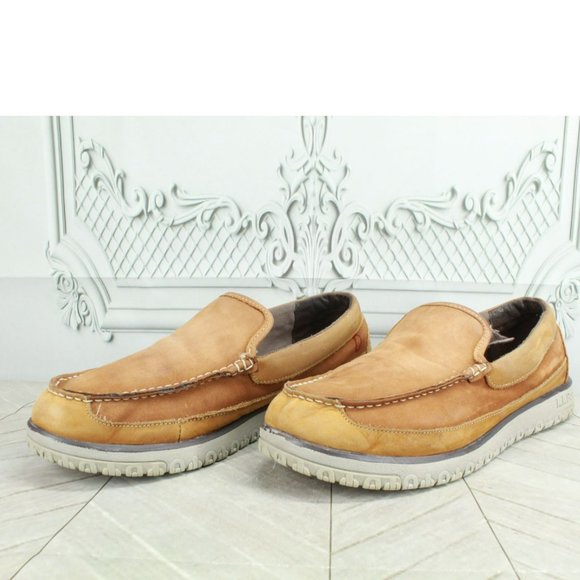LL Bean All Week Brown Leather Slip On Moccasin Slipper Shoes Size 11 - Picture 2 of 9